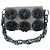 By Malene Birger Malene Birger graue Wildleder-Schultertasche mit Blumen