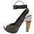 Céline Celine Décolleté platform in pelle verniciata Marrone Bianco Verde