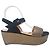 Robert Clergerie Sandali wedge con plateau Nero D'oro