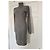 Pierre Balmain graues Strickkleid mit Rollkragen und Pailletten - Ansicht 2