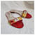 Dolce & Gabbana Python-Mules in Rot mit Blumen Mehrfarben  - Ansicht 2