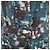 Autre Marque Vestido de seda Samantha Sung New York Estampado Abstracto Negro Blanco Gris Azul oscuro - vista 3