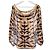Blusa Just Cavalli de seda estampado tigre y cadena Castaño Blanco Dorado
