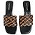 Balmain Mules de couro trançado Marrom Preto