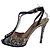 Rene Caovilla René Caovilla Décolleté T-Strap in pizzo e cristalli Nero D'oro