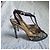 Rene Caovilla René Caovilla Décolleté T-Strap in pizzo e cristalli Nero D'oro - vista 4