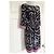 Autre Marque Vestido St. John estampado animal con ribete rosa Negro Gris - vista 3