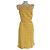 Valentino Studio Gestreiftes Strickkleid Gelb/Weiß
