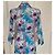 Autre Marque Samantha Sung Wickelkleid mit Blumenprint Weiß Blau Grün Lila - Ansicht 5