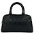 Borsa Mini Boston in pelle vernice con logo Chanel Nero