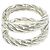 Ring Hermès Anello Hermes Area Band in Argento Sterling 925 - vista 5