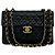 Chanel Matelassé Coco Mark Lammleder 2-Way Shoulder/Tote Bag Schwarz