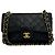 Borsa a tracolla Chanel Matelassé Coco Mark Double Flap Nero