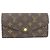 Louis Vuitton Monogram Portefeuille Sarah M60531 Wallet Castaño