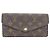 Louis Vuitton Monogram Portefeuille Sarah Wallet Marrone Fuschia