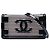 Chanel Boy Brick Horizontal Flap in vernice nera e acrilico a righe Rosa