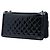 Chanel Boy Brick Horizontal Flap in vernice nera e acrilico a righe Rosa - vista 2