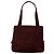 Borsa Tote Chanel in camoscio rosso con logo LAX Bordò