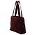 Borsa Tote Chanel in camoscio rosso con logo LAX Bordò - vista 2