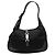 Borsa a tracolla Jackie Gucci in nylon nero