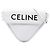 16 Céline Celine Borsa a tracolla Triangle in pelle di vitello liscia bianca con logo Bianco