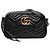 Gucci Bolso bandolera pequeño GG Marmont de piel de becerro acolchada negro