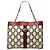 Gucci Rajah Großer GG Tweed Web Tote in Weiß