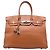 Hermès Brown Tadelakt Birkin Retourne 35 Marrom