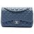 Chanel Blue Jumbo Classic Caviar Double Flap