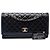 Chanel Black Jumbo Quilted Lambskin 3 Compartment Flap Preto - vista 7