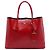 Prada Rote Medium Saffiano Vernice Double Satchel Tasche