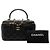 Piccolo Vanity Case Chanel in Pelle di Agnello Nera con Manico e Catena Nero - vista 8