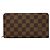 Portafoglio Louis Vuitton Brown Damier Ebene Zippy Long Wallet Marrone