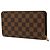 Portafoglio Louis Vuitton Brown Damier Ebene Zippy Long Wallet Marrone - vista 2