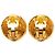 Orecchini a clip rotondi placcati oro Chanel Gold CC D'oro - vista 2