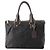 Borsa Satchel Prada in Tessuto Canapa Nera con Logo Nero