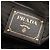 Borsa Satchel Prada in Tessuto Canapa Nera con Logo Nero - vista 7