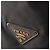 Borsa Satchel Prada in Tessuto Canapa Nera con Logo Nero - vista 9