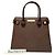 Borsa a mano Burberry in pelle marrone Marrone scuro - vista 7