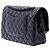Chanel Black Medium Classic Shiny Crumpled Calfskin So Black Double Flap - view 2