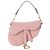 Borsa Saddle Dior Mini in pelle di vitello grana rosa