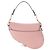 Borsa Saddle Dior Mini in pelle di vitello grana rosa - vista 2