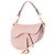 Borsa Saddle Dior Mini in pelle di vitello grana rosa - vista 7