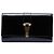 Clutch Saint Laurent Chyc Ligne in vernice nera Nero