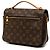 Louis Vuitton Brown Monogram Pochette Metis Marrone - vista 2