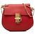 Chloé Borsa a Tracolla Drew Piccola in Pelle Rossa Rosso