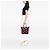 Borsa Satchel Prada in Tessuto Stampato Nera Nero - vista 6
