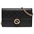 Portafoglio con catena Gucci Black Guccissima Interlocking G Nero