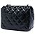 Chanel Black Mini Square Classic Patent Single Flap Nero - vista 2