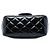Chanel Black Mini Square Classic Patent Single Flap Nero - vista 3